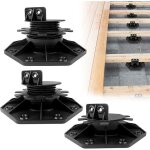 Plot de terrasse rglable en hauteur en plastique - lars360 - lot de 20 - capacit de charge 480 kg