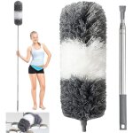 Plumeau poussire plumeau tlescopique microfibre brosse avec poigne en extensible acier inoxydable ...