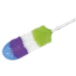 Plumeau synth�tique avec manche t�lescopique jusqu � 120 m coloris al�atoire