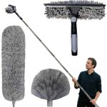 Plumeau telescopique 6m tete de loup telescopique avec extension r�glable 1. 5 - 6m balai araign�e tete ...