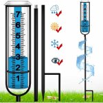 Pluviom�tre ext�rieur - pr�cis hauteur r�glable avec piquet jardin pelouse terrasse chiffres lisibles ...