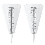 Pluviomètre de jardin - jormftte - lot de 2 - double échelle - surveillance des précipitations Pluviomètre de jardin - jormftte - lot de 2 - double échelle - surveillance des précipitations