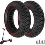 Pneus pleins 10x3 / 255x80 (80 / 65 - 6) pour joyor y8 - s kukirin g2 max kugoo m4 pro rouge 2?pcs