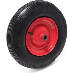 Wiltec roue compl�te 4. 00 - 8 pour diable ? 400 x 400 x 100 mm ? avec chambre � air et jante ? valve ...