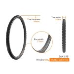 Pneu vlopneu solide sans air rsistant  lusure et anti - perforation pour vlo vttde 26 - 24 - 22 - ...