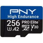 Pny pro elite? high endurance - carte m�moire microsdxc - 256 go - uhs - i c10 u3 v30 a2 - 100 / 90 mo ...