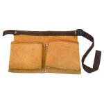 Poche  clous - edma - en crote de cuir vritable - ceinture rglable - orange - protection lectrique ...