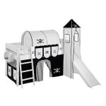 Poches pirate noir blanc - s - pour lit surlev volutif lit surlev ludique et lits superposs