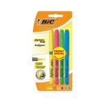Pochette de 4 surligneurs - couleurs fluo - bic - highlighter grip
