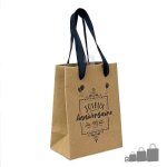 Pochette cadeau carton anniversaire 11x6. 5x14. 5cm beige ivoire cr�me �cru naturel taupe