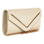 Pochette c�r�monie - nyls cr�ation - pochette femme doree paillettes sac soiree mariage minaudiere gold ...