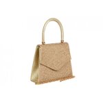 Pochette c�r�monie - nyls cr�ation - sac de soiree dore strass pochette femme gold mariage soisy - jaune ...