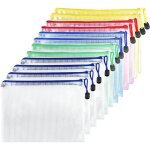 Pochette document zipp�e - non sp�cifi� - a4 - pvc transparent - �tanche - 12 pcs