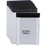 Pochette envoie colis 100pcs enveloppe plastique expedition 35cmx45 + 5cm emballage colis vinted blanc ...