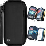 Pochette pour passeport noire moderne organiseur de voyage pour documents billets et cartes dembarquement. ...