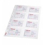 Pochette perforée a4 - esselte - lot de 10 - polypropylène - transparent - 160 cartes de visite Pochette perforée a4 - esselte - lot de 10 - polypropylène - transparent - 160 cartes de visite