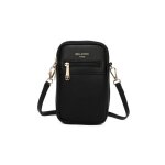 Pochette portable - gallantry - eco cuir - noir - 19cm - bandouli�re ajustable 60 / 120cm