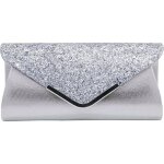 Pochette sac � main verni argent� � paillettes pour soir�e mariage c�r�monie cocktail femme