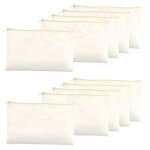 Pochette tissus rangement 10 pi�ces pochette tissu zipp�e trousse coton trousses de maquillage en toile ...