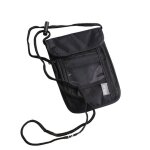 Pochette tour de cou voyage rfid lot de 1 - 1 pi�ce noir 20cm - poche anti - vol passeport carte credit ...