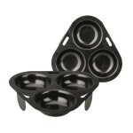 Pocheuse a oeufs - acier anti - adherent - dimensions 15 cm - passe au lave - vaisselle