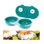 Pocheuses  ?ufs - haute qualit - cuiseur  ?ufs portable - 2 tasses - sans bpa - micro - ondes