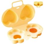 Pocheuse � ?ufs - au micro - ondes - jaune - mat�riau en pp - cuisson vapeur rapide - facile � utiliser ...