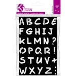 Pochoir adh�sif alphabet 12x18 cm lettre haut 20. 5 mm