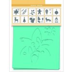 Pochoirs nol - woodsy christmas - artemio - 12 pcs - blanc