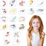 Pochoir de tatouage - 20 pices - peinture visage - pochoir maquillage enfant - livraison alatoire