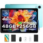 Pockam p12 pro tablette avec clavier 4g tablette tactile 12 pouces android 16 24k 120hz 48go + 256go ...