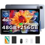 Pockam p12 pro tablette avec clavier 4g tablette tactile 12 pouces android 16 24k 120hz 48go + 256go ...