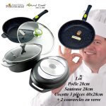 Pole 28 / sauteuse 28 / cocotte 3 pices 40x28cm espace cuisine professionnel