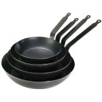 Poêle en acier - de buyer - la lyonnaise - Ø26cm - hauteur 4. 4cm - manche fixe - tôle bleuie Poêle en acier - de buyer - la lyonnaise - Ø26cm - hauteur 4. 4cm - manche fixe - tôle bleuie