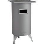 Pole  bois en acier rond - fm calefaccion - ch - 7 - 8kw - 66% - gris