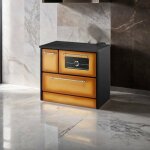 Po�le � bois andalo dmora en m�tal noir 51x87x79h cm