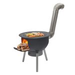 Po�le � bois barbecue gril - barbecue � charbon de bois - diam�tre max. 52cm - portable pour jardin plein ...
