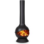 Pole  bois dcoratif de jardin ou terrasse - blumfeldt knight on fire - acier inoxydable noir - 10 ...