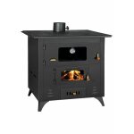 Pole  bois en fonte avec four et plaques de cuisson prity fr 14 kw