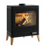 Pole  bois - invicta - p610449 - 9 kw - noir - fonte