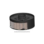 Pole  bois - invicta - p696301 - 10 kw - fonte - noir - 70 m2