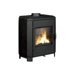 Pole  bois - invicta - p916244 - 8 kw - fonte - evacuation par le dessus - noir