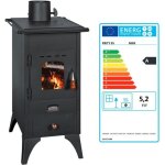 Poêle à bois - prity - cheminée rétro mini sp 5kw - classe énergétique a - noir Poêle à bois - prity - cheminée rétro mini sp 5kw - classe énergétique a - noir