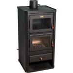 Poêle à bois - prity - fm avec four - 12 kw - noir Poêle à bois - prity - fm avec four - 12 kw - noir
