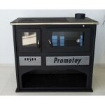 Pole  bois - prometey - modle praktik lux - 11 kw - avec four de cuisine