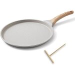 Po�le � cr�pes antiadh�sive - suteo - 25 cm - blanc - fonte aluminium - tous feux dont induction - rev�tement ...