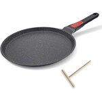 Po�le � cr�pes antiadh�sive - suteo - 25 cm - poign�e amovible - rev�tement sans pfoa - fonte aluminium ...