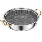 Po�le � frire antiadh�sive en acier inoxydable wok pour soupe cuisini�re � induction po�le � rago�t ustensiles ...