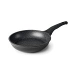 Poêle à frire - lacor - Ø30cm - eco piedra - manche fixe soft touch - noir Poêle à frire - lacor - Ø30cm - eco piedra - manche fixe soft touch - noir