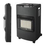 Poele  gaz pliable 42kw noir allumage piezo chauffage dappoint gaz intec